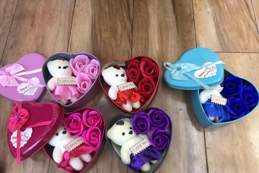 Romantic Rose Teddy Bear Gift Box – Perfect for Birthday, Proposal & Special Occasions