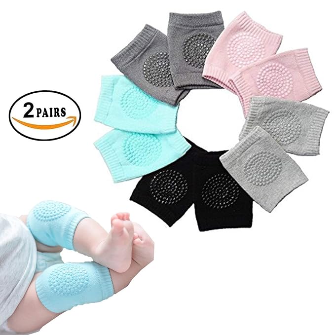 Toddler Knee & Elbow Protection Pads – Soft, Breathable Fabric for Crawling (Multicolor)