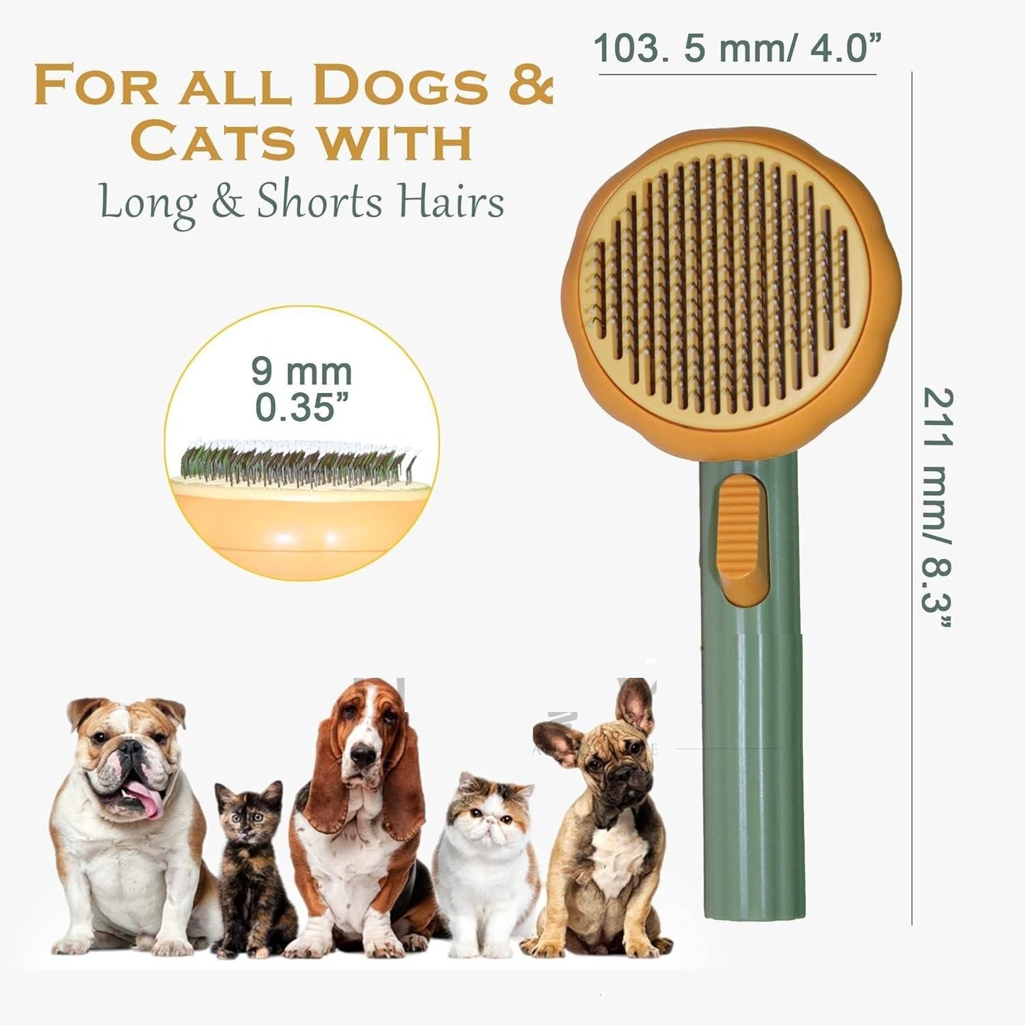 2-in-1 Self-Cleaning Comb for Dogs & Cats – Easy Hair Removal & Gentle Grooming