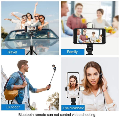 3-in-1 Extendable Selfie Stick Tripod with Bluetooth Remote & Flash Light