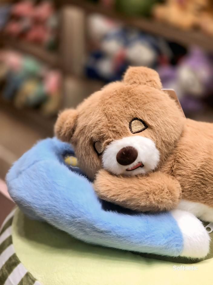 Sleeping Breathing Bear Soft Toy – Musical Plush Sleep Companion for Babies (30cm)