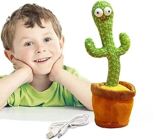 Talking Cactus Toy – LED Light-Up, Dancing & Mimicking Music Toy for Kids