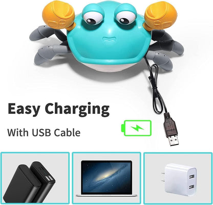 Electric Dancing Crab for Kids – USB Charging, Light-Up Moving Toy with Music