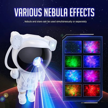 Astronaut Galaxy Projector with Remote – 360° Magnetic Head Rotation & Starry Sky Night Light